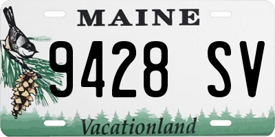 ME license plate 9428SV
