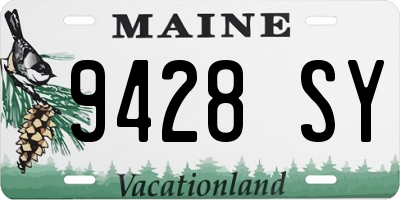 ME license plate 9428SY