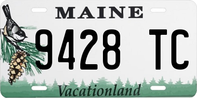 ME license plate 9428TC