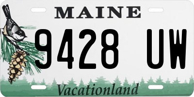 ME license plate 9428UW