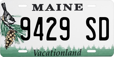 ME license plate 9429SD