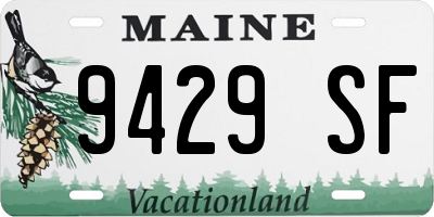 ME license plate 9429SF