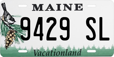 ME license plate 9429SL