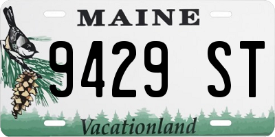 ME license plate 9429ST