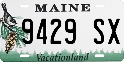 ME license plate 9429SX