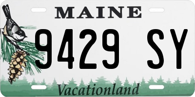 ME license plate 9429SY