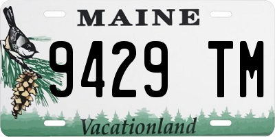 ME license plate 9429TM