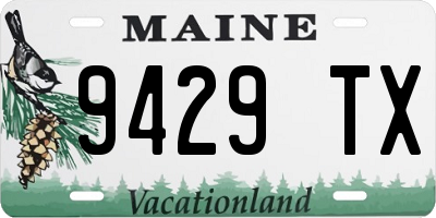ME license plate 9429TX