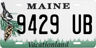 ME license plate 9429UB