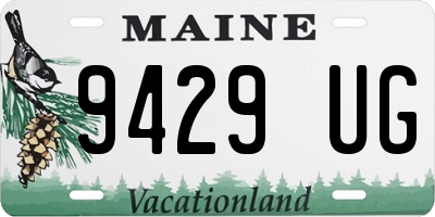 ME license plate 9429UG