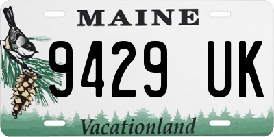 ME license plate 9429UK
