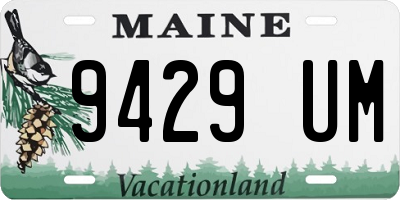 ME license plate 9429UM