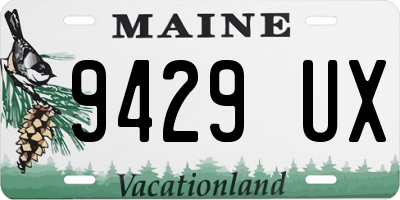 ME license plate 9429UX