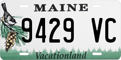 ME license plate 9429VC