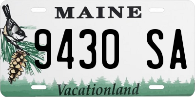 ME license plate 9430SA