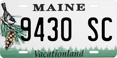 ME license plate 9430SC