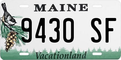 ME license plate 9430SF