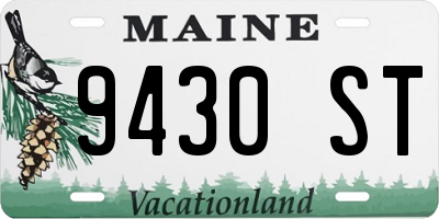 ME license plate 9430ST