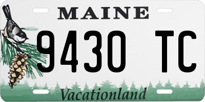 ME license plate 9430TC
