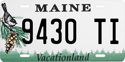 ME license plate 9430TI