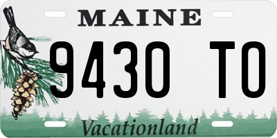 ME license plate 9430TO