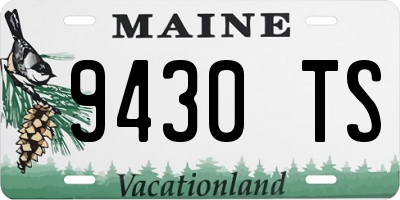 ME license plate 9430TS