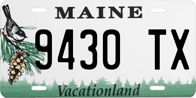 ME license plate 9430TX