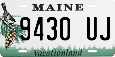 ME license plate 9430UJ