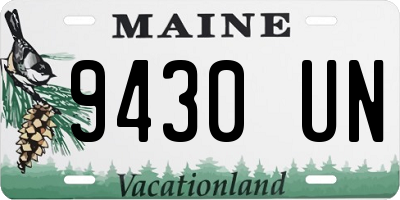 ME license plate 9430UN