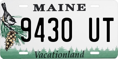 ME license plate 9430UT