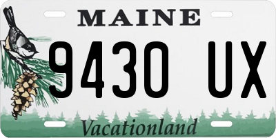 ME license plate 9430UX