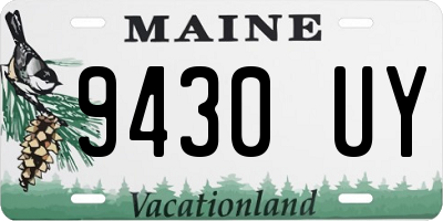 ME license plate 9430UY