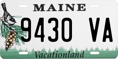 ME license plate 9430VA