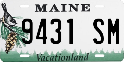 ME license plate 9431SM