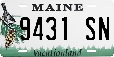 ME license plate 9431SN