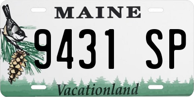 ME license plate 9431SP