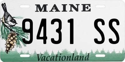 ME license plate 9431SS