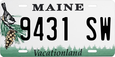 ME license plate 9431SW