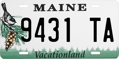 ME license plate 9431TA