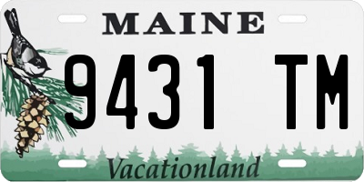 ME license plate 9431TM