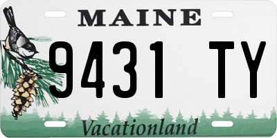 ME license plate 9431TY
