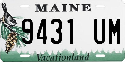 ME license plate 9431UM