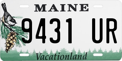 ME license plate 9431UR