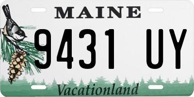 ME license plate 9431UY