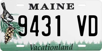 ME license plate 9431VD