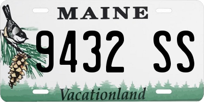 ME license plate 9432SS