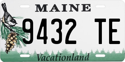 ME license plate 9432TE