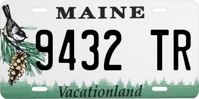 ME license plate 9432TR