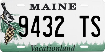 ME license plate 9432TS