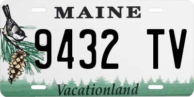 ME license plate 9432TV